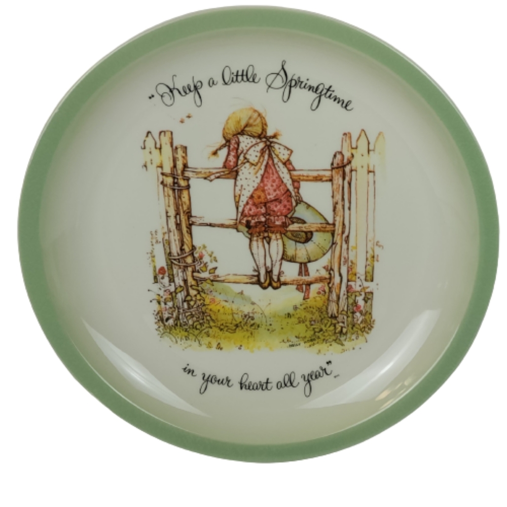 VTG Holly Hobbie plate keep a little springtime in your heart all year 10 1/2 in